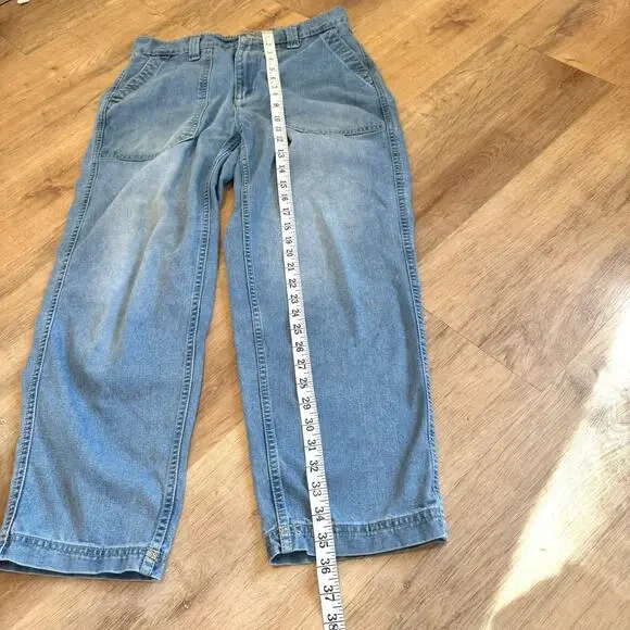 Old Navy High Rise OG Chino Denim Jeans Medium Wash Size M - Picture 4 of 7